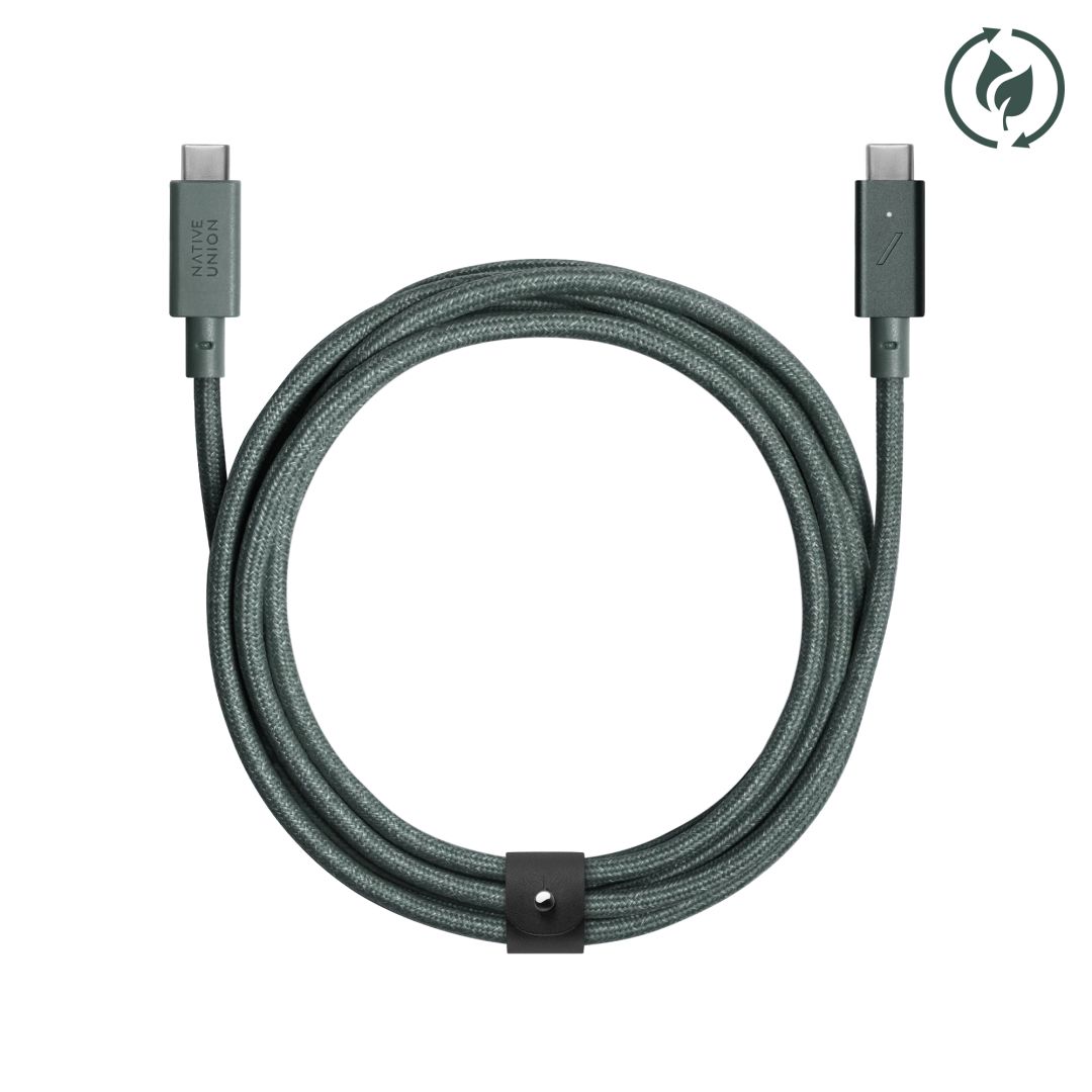 Native Union USB-C - USB-C Belt Cable Pro 2,4m Green
