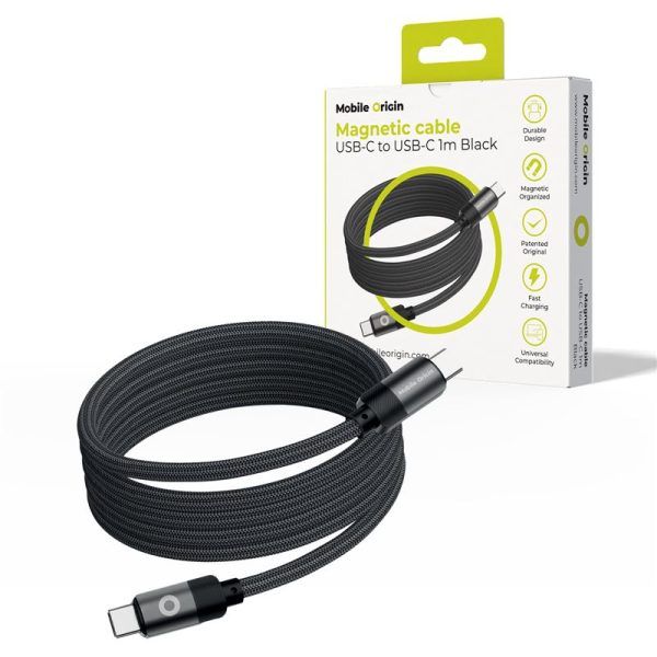 Mobile Origin Magnetic Patented Original Cable USB-C to USB-C 1m Black