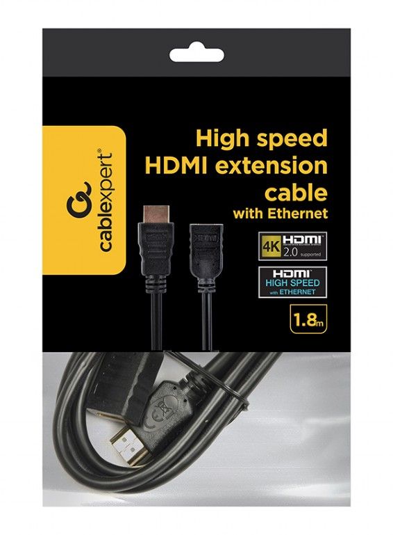 Gembird CC-HDMI4X-6 High speed HDMI extension cable with Ethernet 1,8m Black