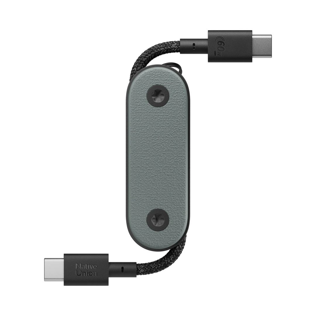 Native Union Pocket Cable USB-C - USB-C 0,17m Slate Green