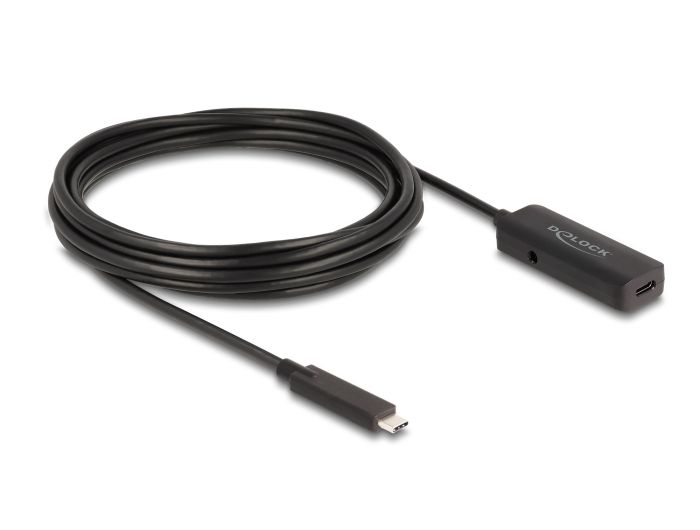 DeLock Active USB 10 Gbps extension cable USB Type-C 5m Black
