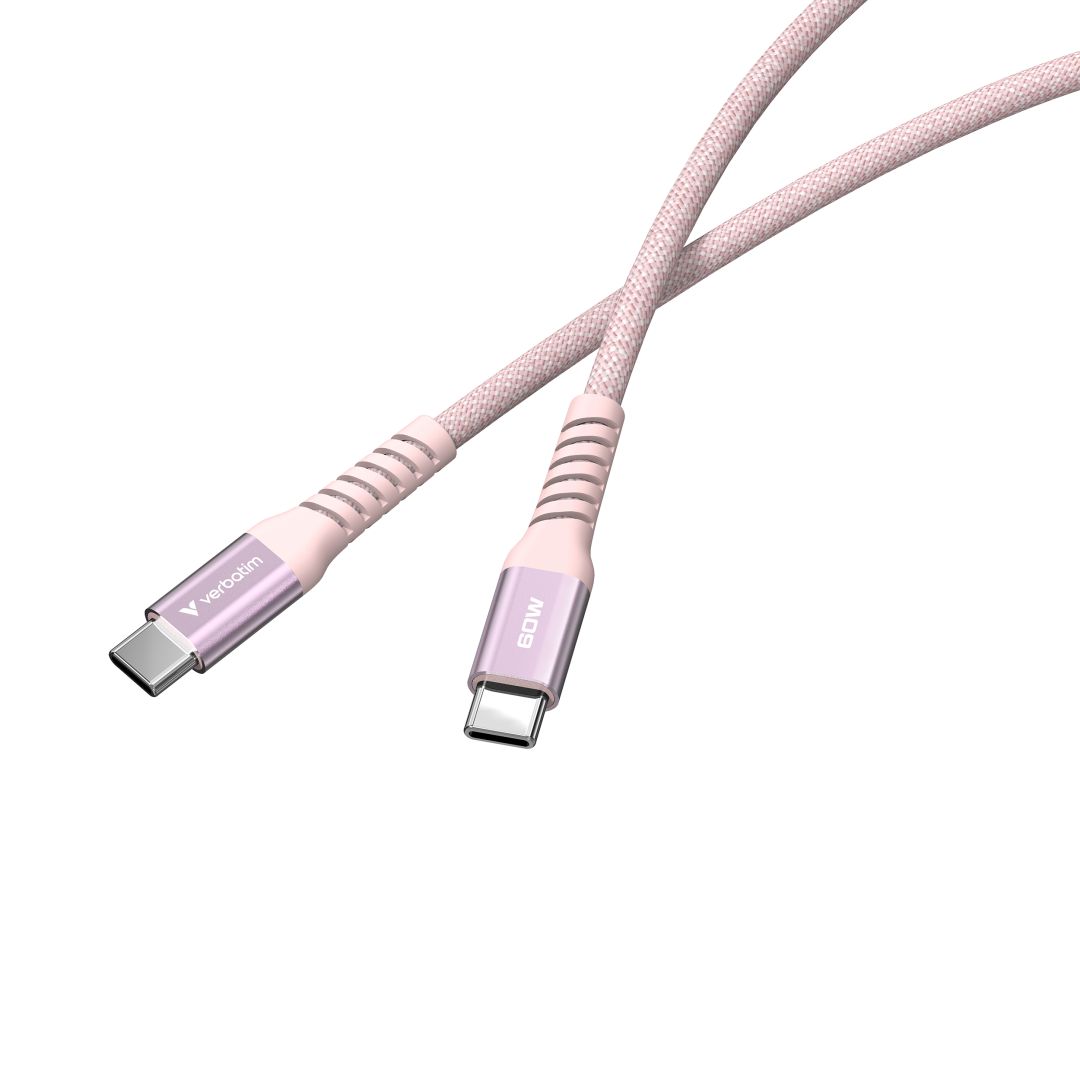 Verbatim Sync&Charge USB-C/USB-C 60W Magnetic cable 1,2m Pink