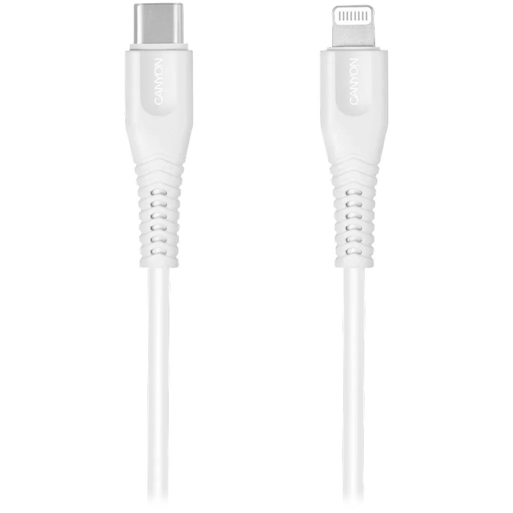 Canyon CNS-MFIC4W USB Type-C - Lightning cable 1,2m White