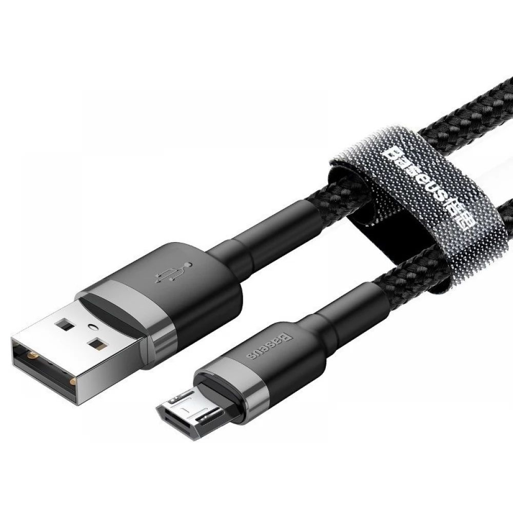 Baseus Cafule USB-Micro USB Cable 0,5m Black/Silver