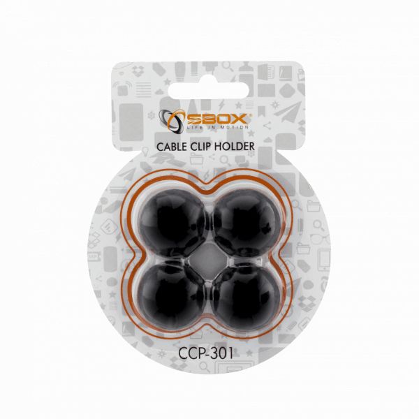 SBOX CCP-301 Cable Clip Holder Black