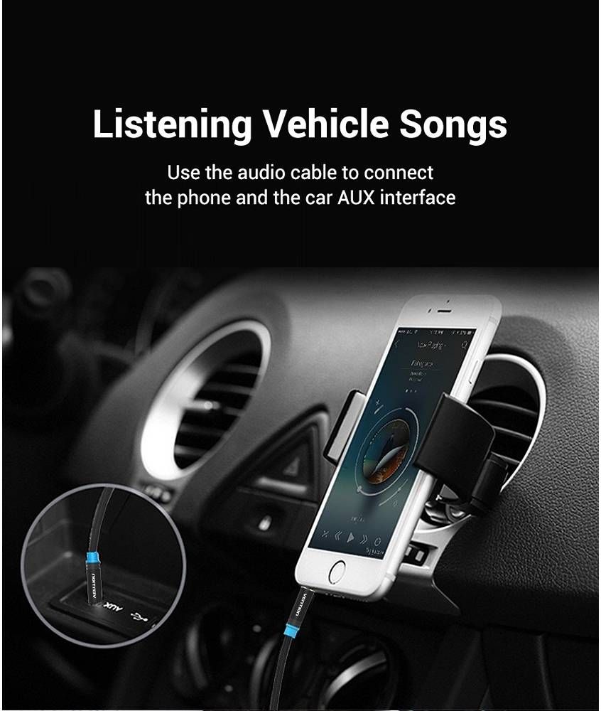 Vention Audio 3.5mm jack/M to 3.5mm jack/M cable 3m Black