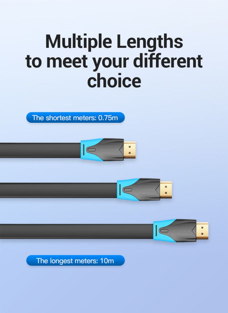 Vention Vention Flat HDMI cable 5m Black