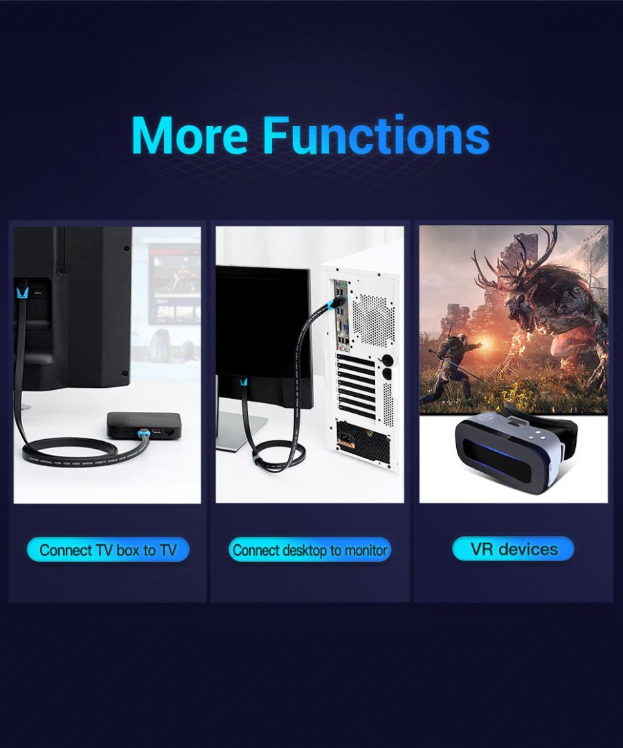 Vention Vention Flat HDMI cable 5m Black