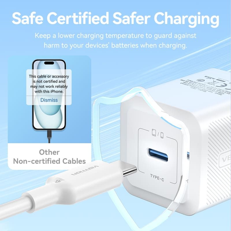 Vention USB 2.0 Type-C Male to Type-C Male 3A Cable 1m Black