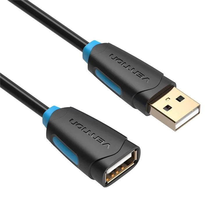 Vention USB-A 2.0/M to USB-A 2.0/F cable 1m Black