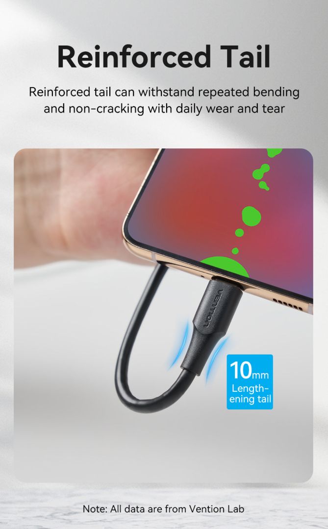 Vention USB-A 2.0/M to USB-C/M cable 1,5m Black