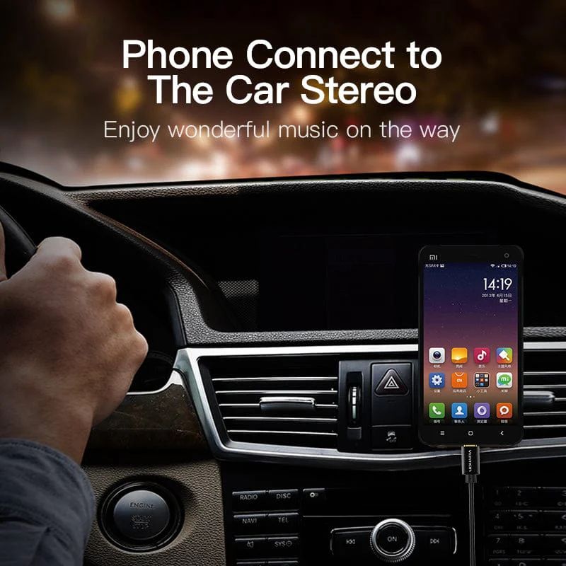 Vention USB-C Male to 3.5mm Male Audio Adapter cable 1m Black