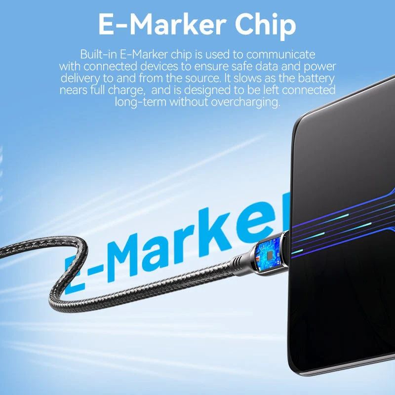 Vention Cotton Braided USB 2.0 C Male to C Male 5A Zinc Alloy Type cable 2m Black