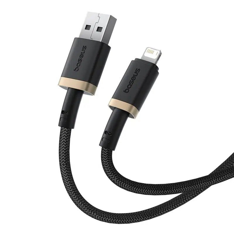 Baseus Dura Series 2.4A USB to Lightning Fast Charging cable 2m Black/Gold