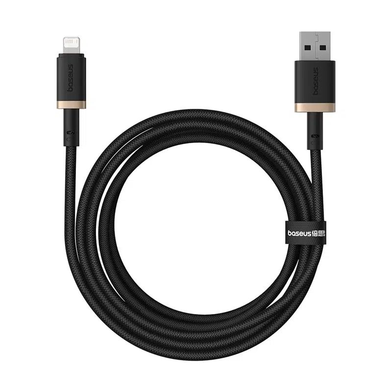 Baseus Dura Series 2.4A USB to Lightning Fast Charging cable 1m Black/Gold