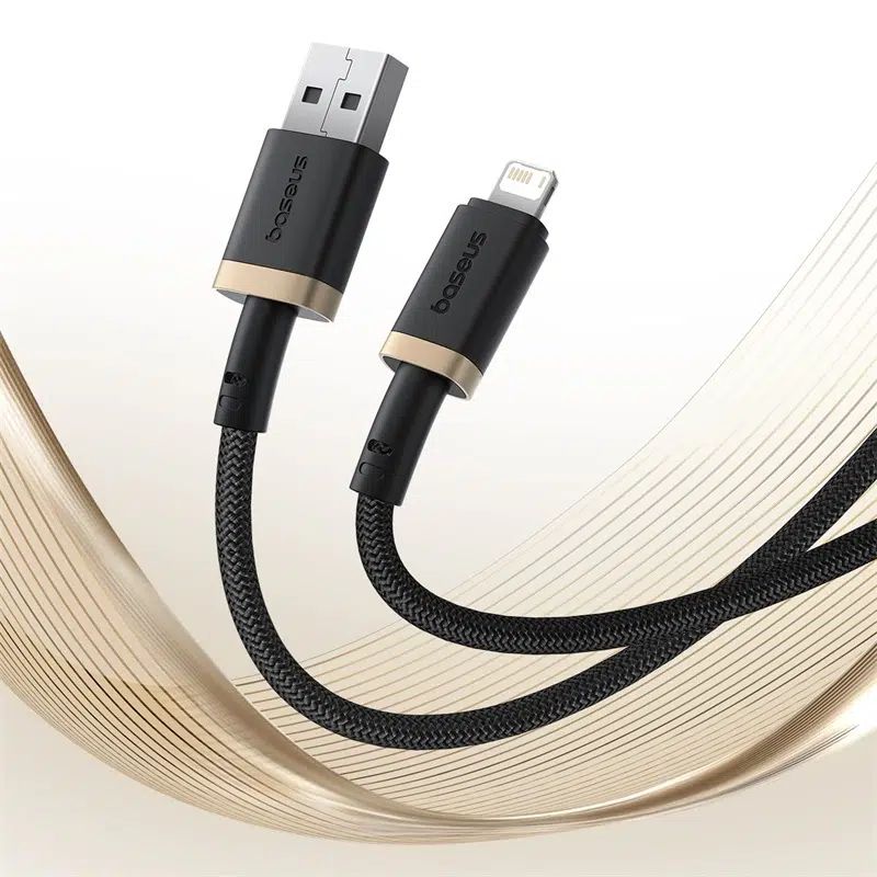 Baseus Dura Series 2.4A USB to Lightning Fast Charging cable 1m Black/Gold