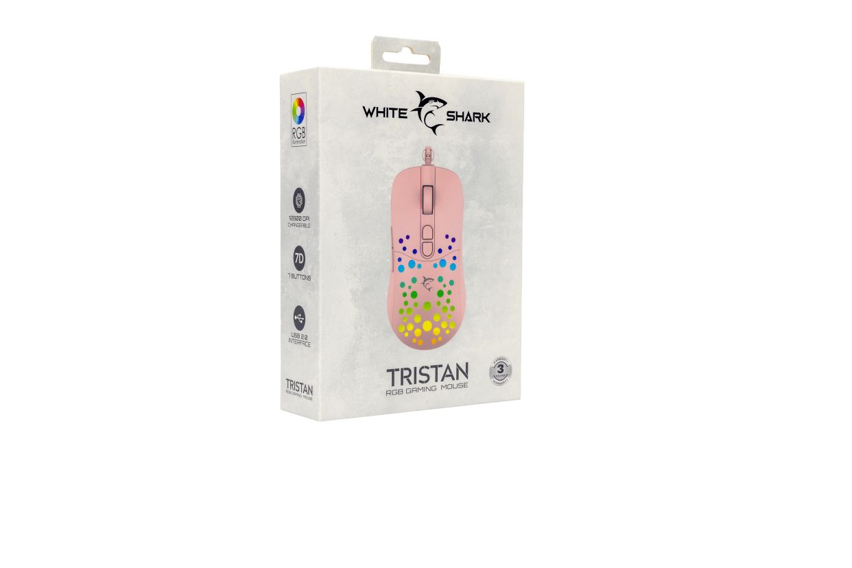 White Shark Tristan 2 Gaming Mouse Pink