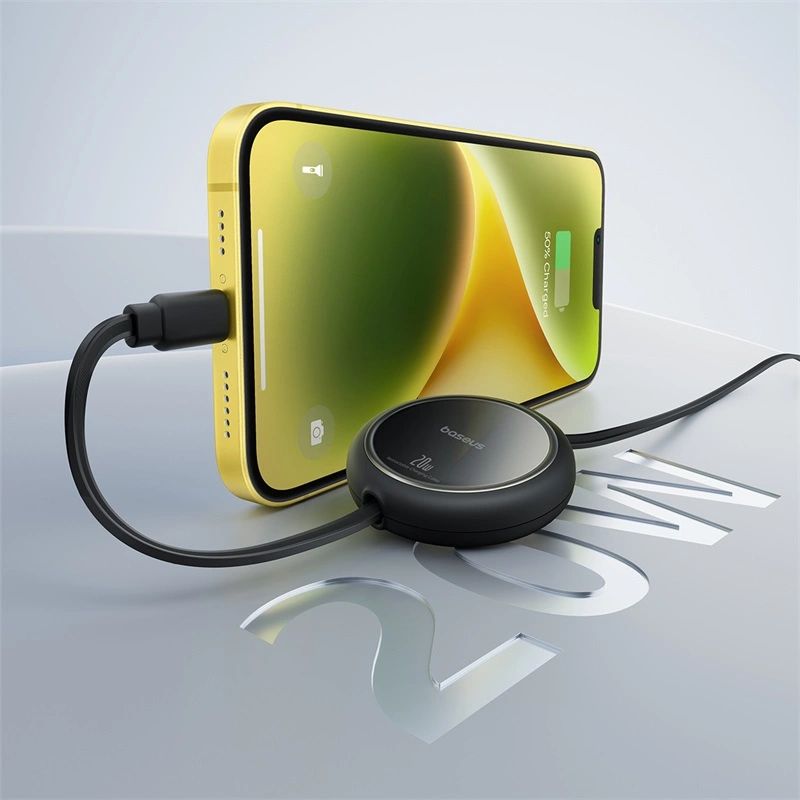 Baseus Free2Pull Retractable 20W Type-C to Lightning Charging cable 1m Black