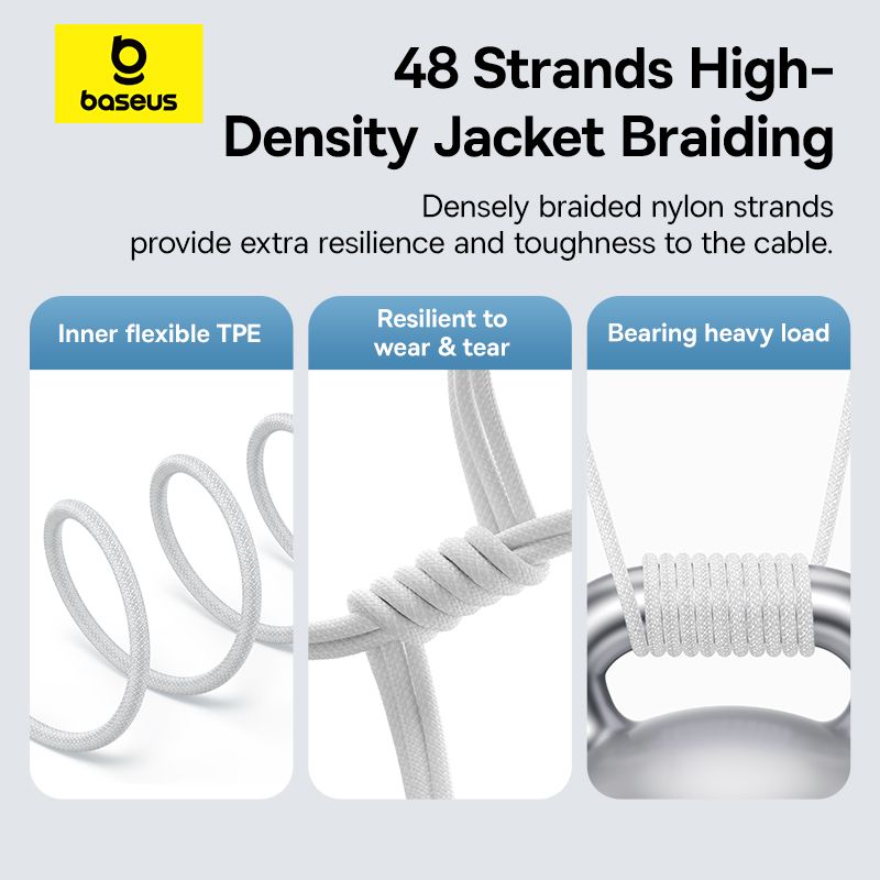 Baseus Gem Series 20W Type-C to Lighting Fast Charging Data cable 1m White