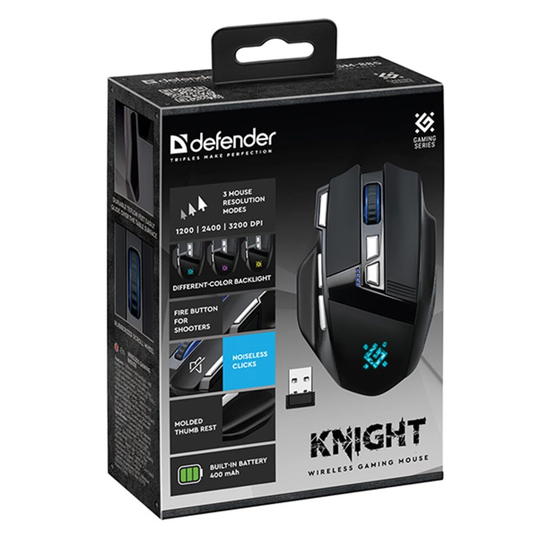 Defender Knight GM-885 Wireless Gaming Mouse Black