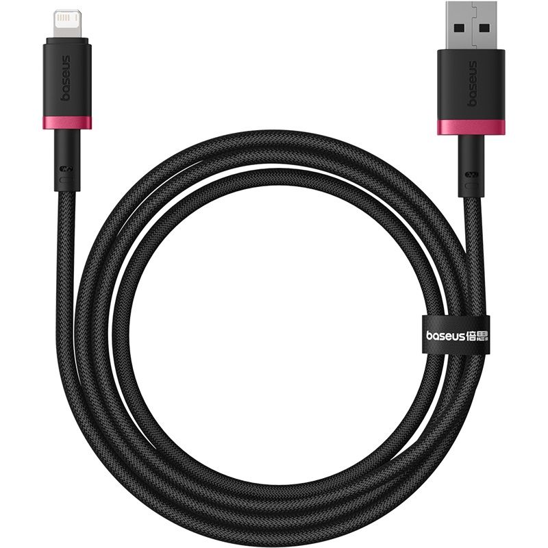 Baseus Dura Type A to IP 2.4A fast charging cable 2m Black/Red