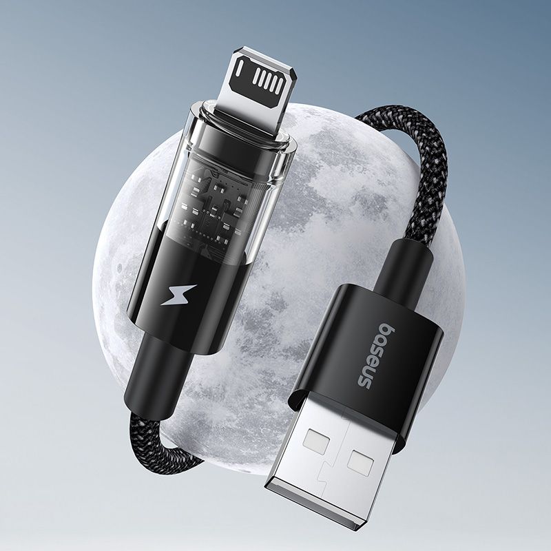 Baseus Gem USB to Lightning 2.4A fast charging data cable 1m Black