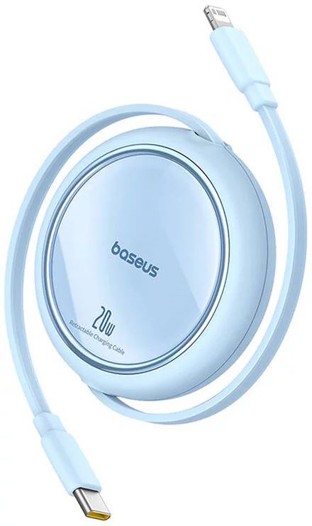 Baseus Free2Pull Expandable USB C to iP Ligtning 20W fast charging cable 1m Blue