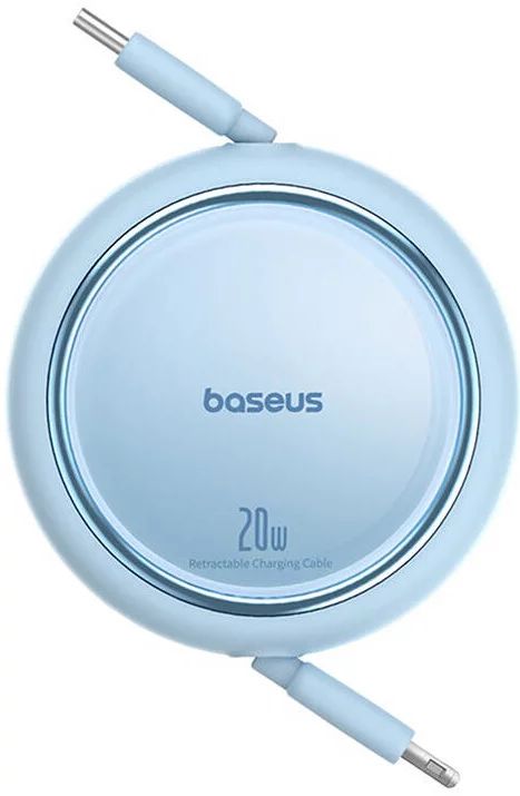 Baseus Free2Pull Expandable USB C to iP Ligtning 20W fast charging cable 1m Blue