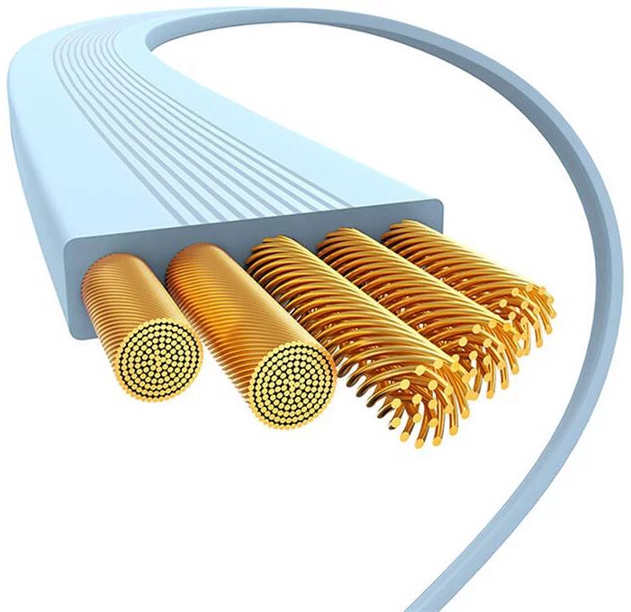 Baseus Free2Pull Expandable USB C to iP Ligtning 20W fast charging cable 1m Blue