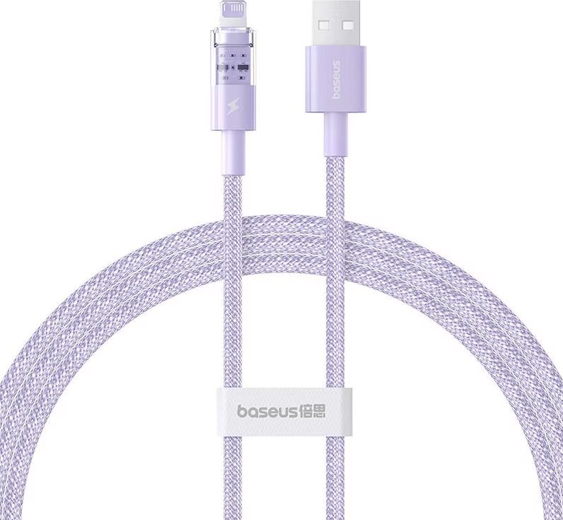 Baseus Gem USB to IP lightning 2.4A fast charging cable 1m Purple
