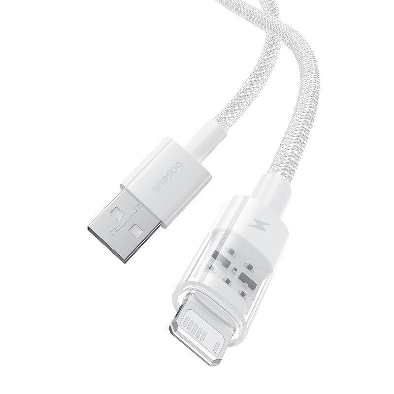Baseus Gem USB to IP lightning 2.4A fast charging cable 1m White