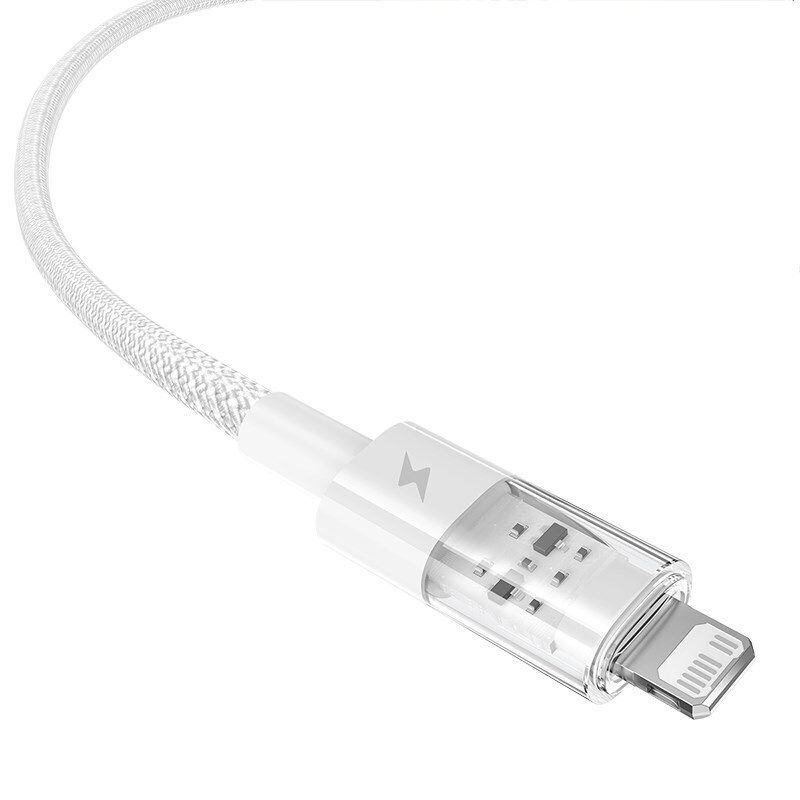 Baseus Gem USB to IP lightning 2.4A fast charging cable 1m White