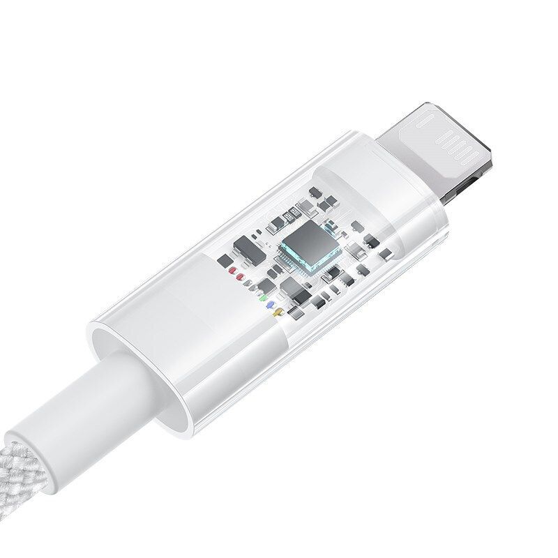 Baseus Gem USB to IP lightning 2.4A fast charging cable 1m White