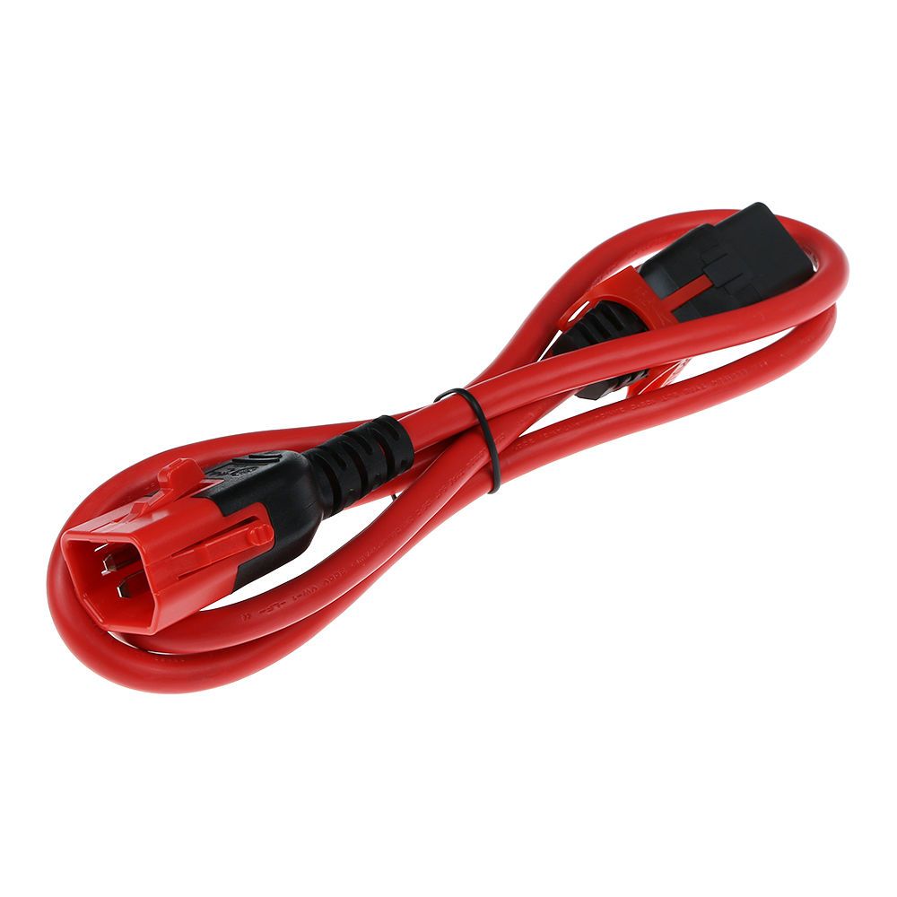 ACT AK5513 Powercord C13 IEC Lock+ - C14 IEC Lock Dual Locking 1,5m Black/Red