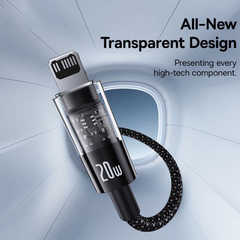 Baseus Gem USB-C to iP lightning fast charging cable 20W 1m Black