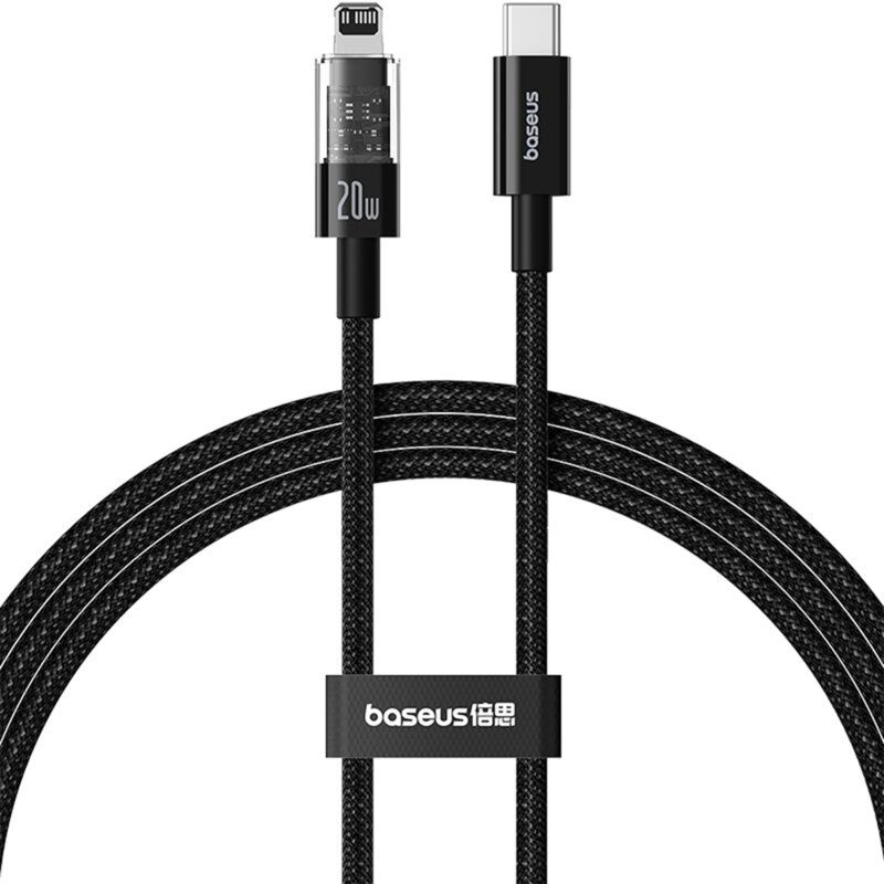 Baseus Gem USB-C to iP lightning fast charging cable 20W 2m Black