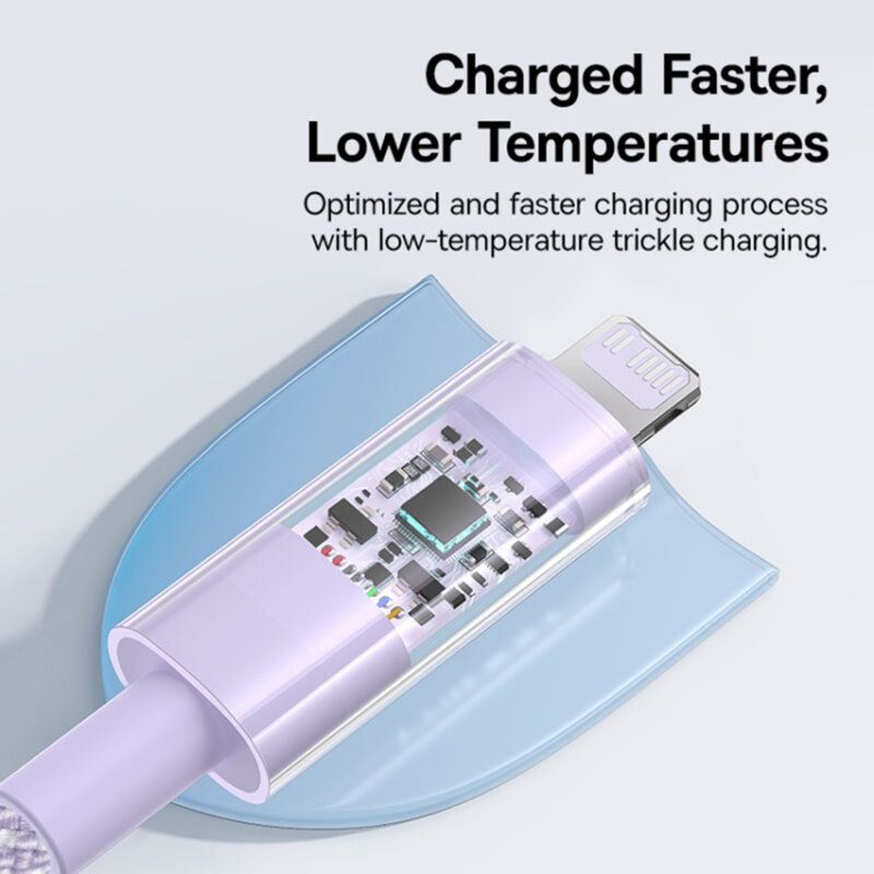Baseus Gem USB-C to iP lightning fast charging cable 20W 2m Purple