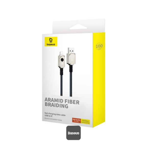 Baseus Unbreakable USB A to iP lightning 5V-2.4A cable 1m White