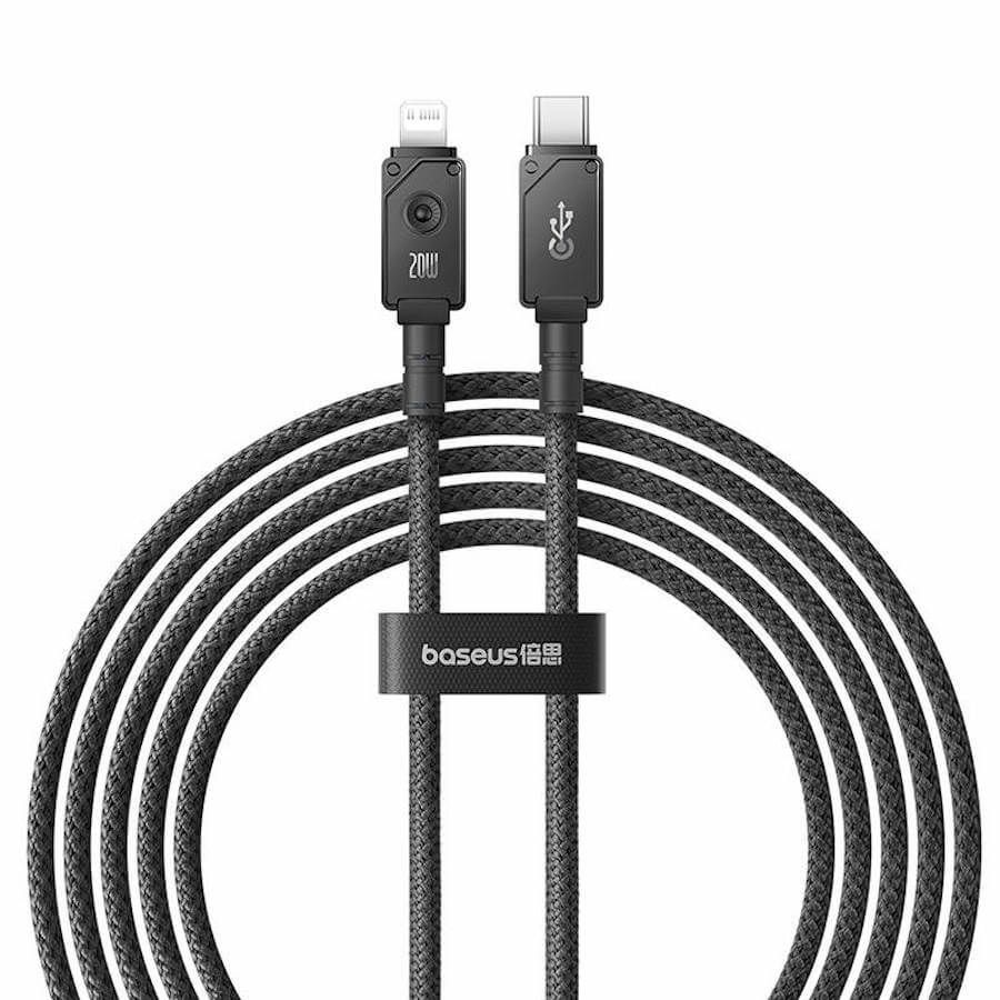 Baseus Unbreakable USB C to iP lightning 20W cable 2m Black