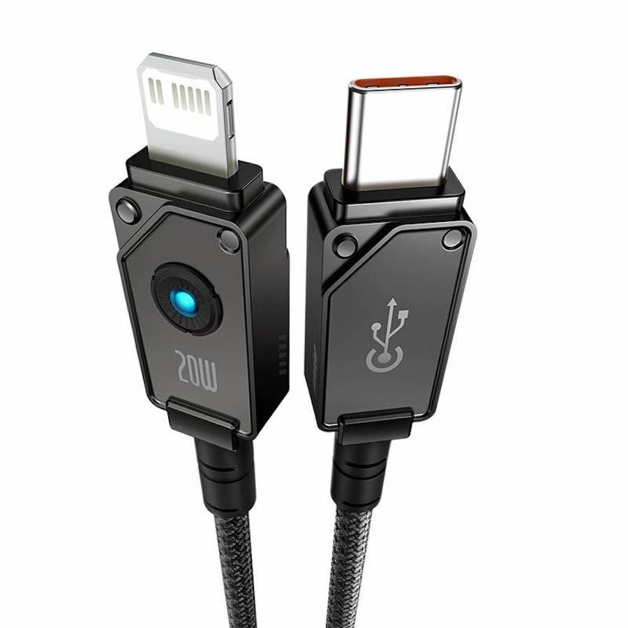 Baseus Unbreakable USB C to iP lightning 20W cable 2m Black