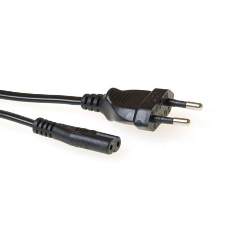 ACT AK5418 Powercord Euro male - C7 female 2m Black