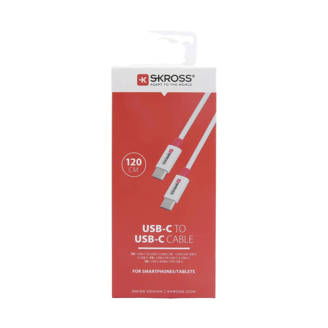 SKROSS USB-C to USB-C cable 1,2m White