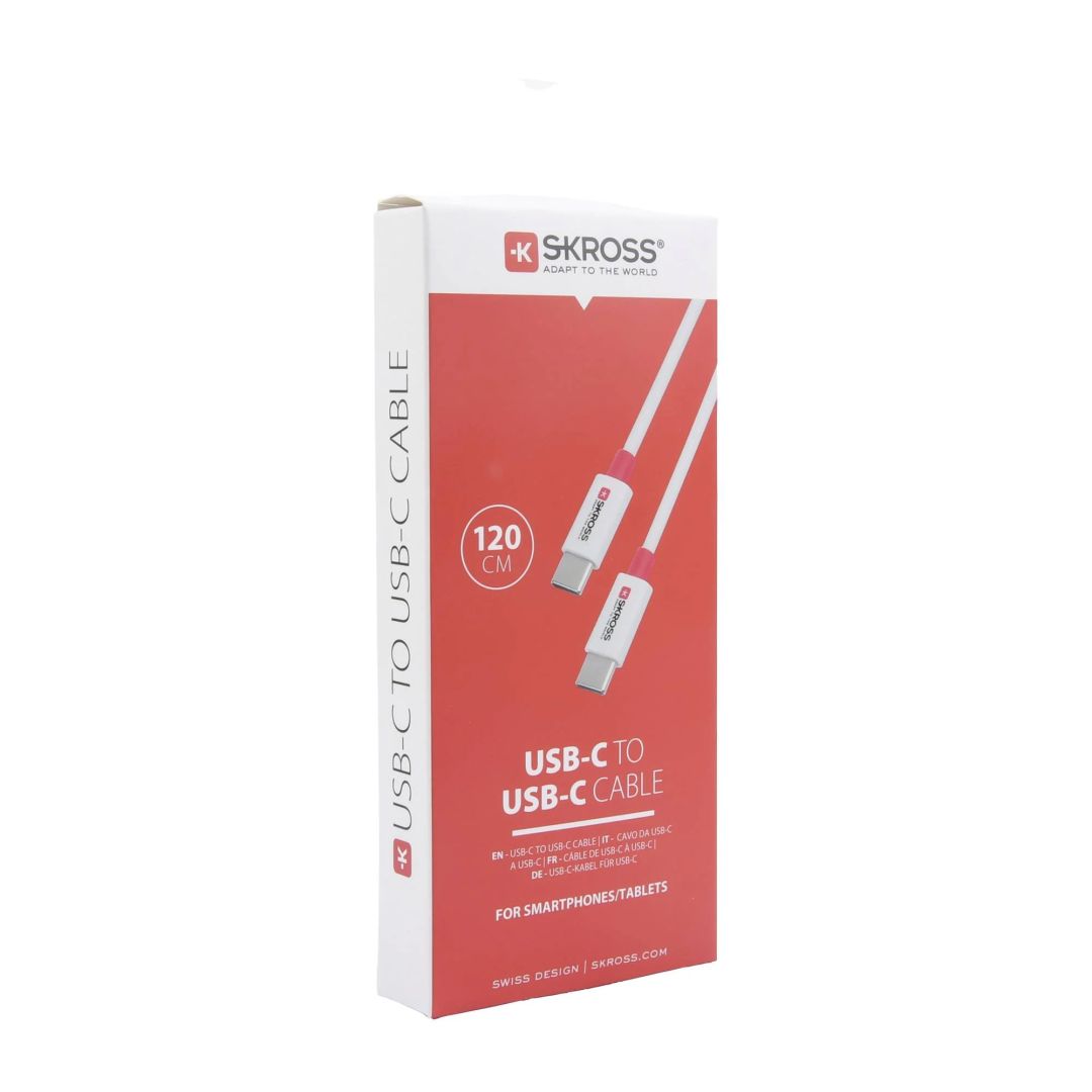 SKROSS USB-C to USB-C cable 1,2m White