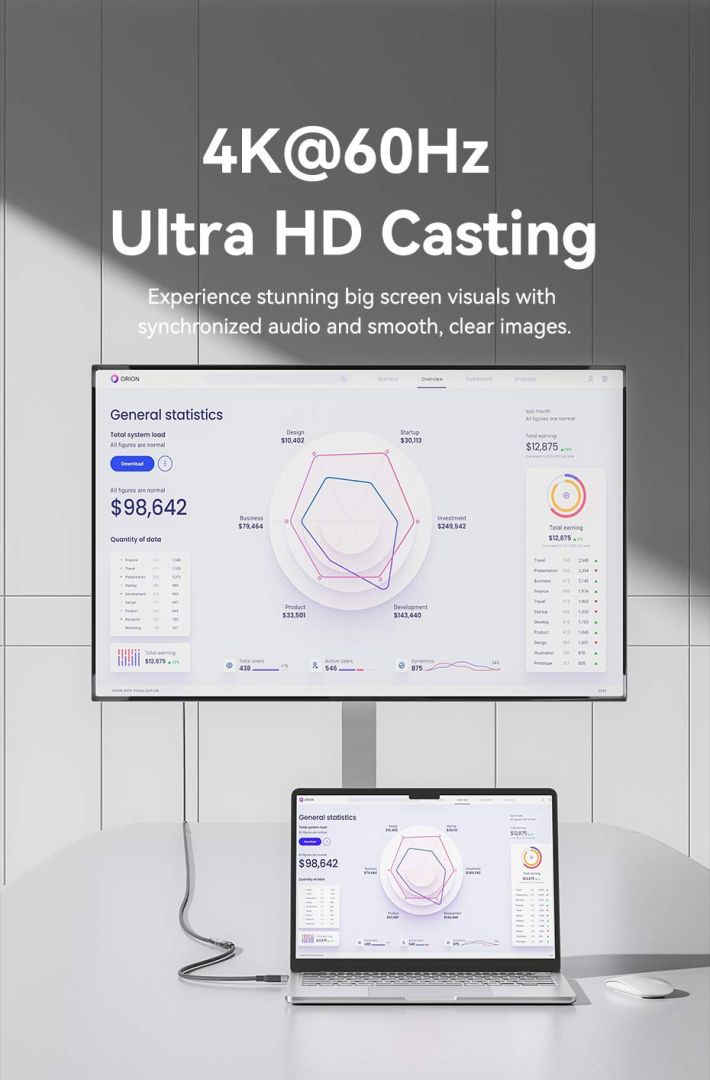 Vention USB 3.2 Gen2 C Male to C Female 10Gbps Extension Aluminum Alloy Type cable 0,5m Black