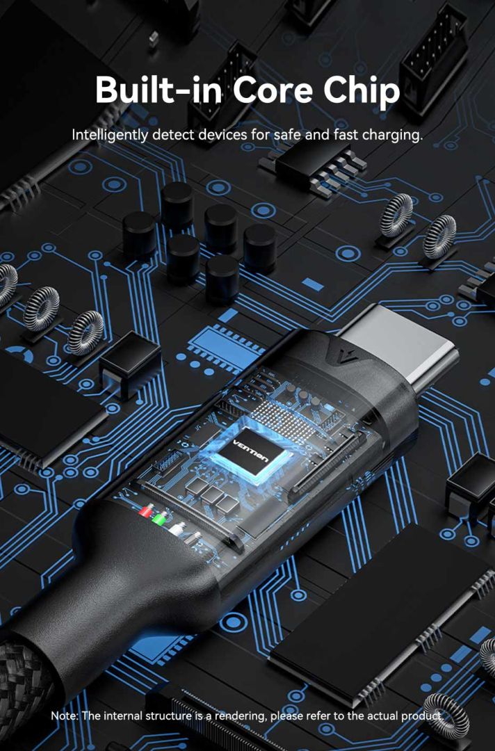 Vention USB 3.2 Gen2 C Male to C Female 10Gbps Extension Aluminum Alloy Type cable 0,5m Black