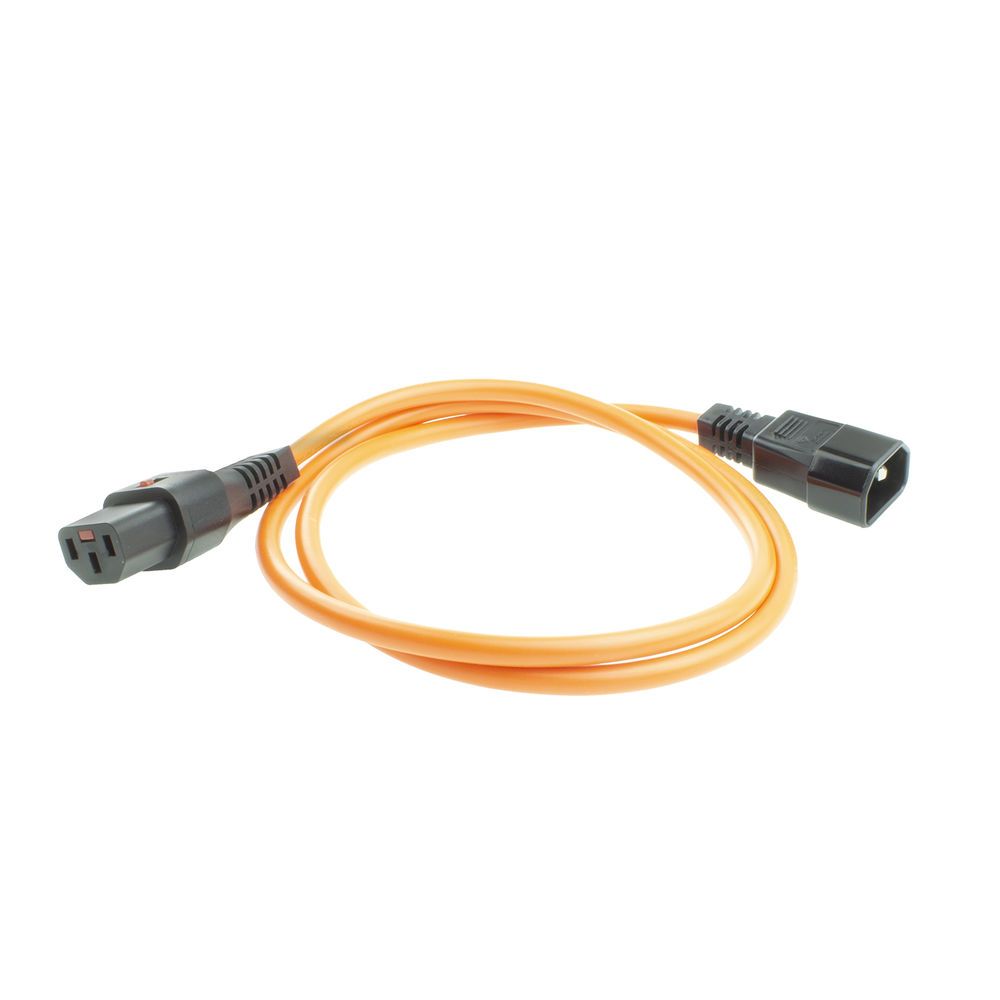 ACT AK5038 Powercord C13 IEC Lock - C14 3m Orange
