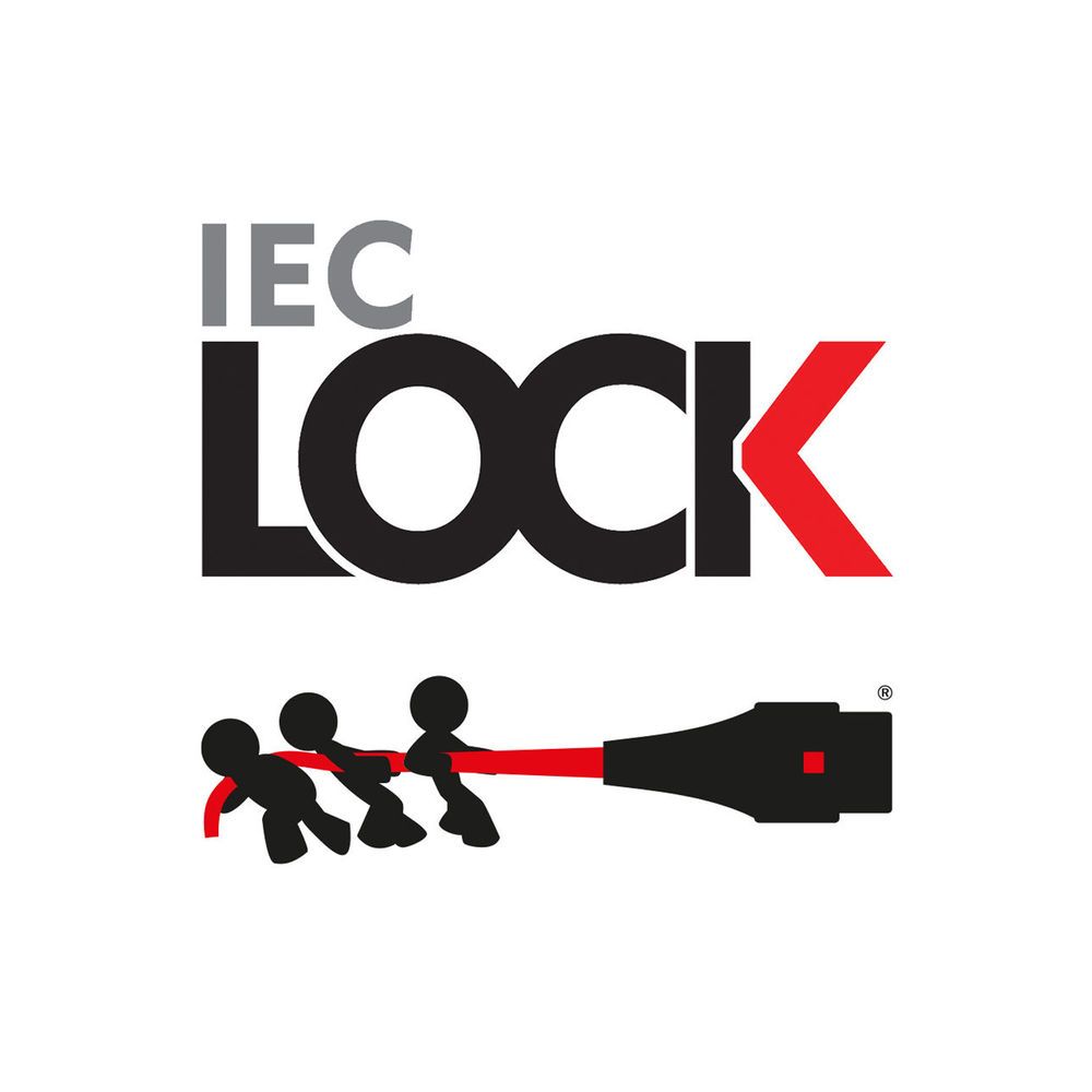 ACT Powercord C13 IEC Lock+ - C14 1m Black