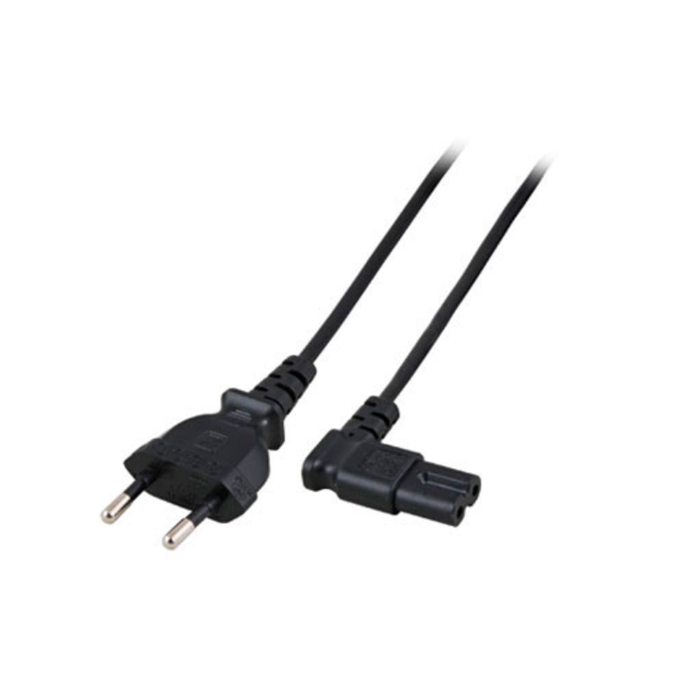 ACT Powercord Euro male - C7 female (angled left/right) 3m Black