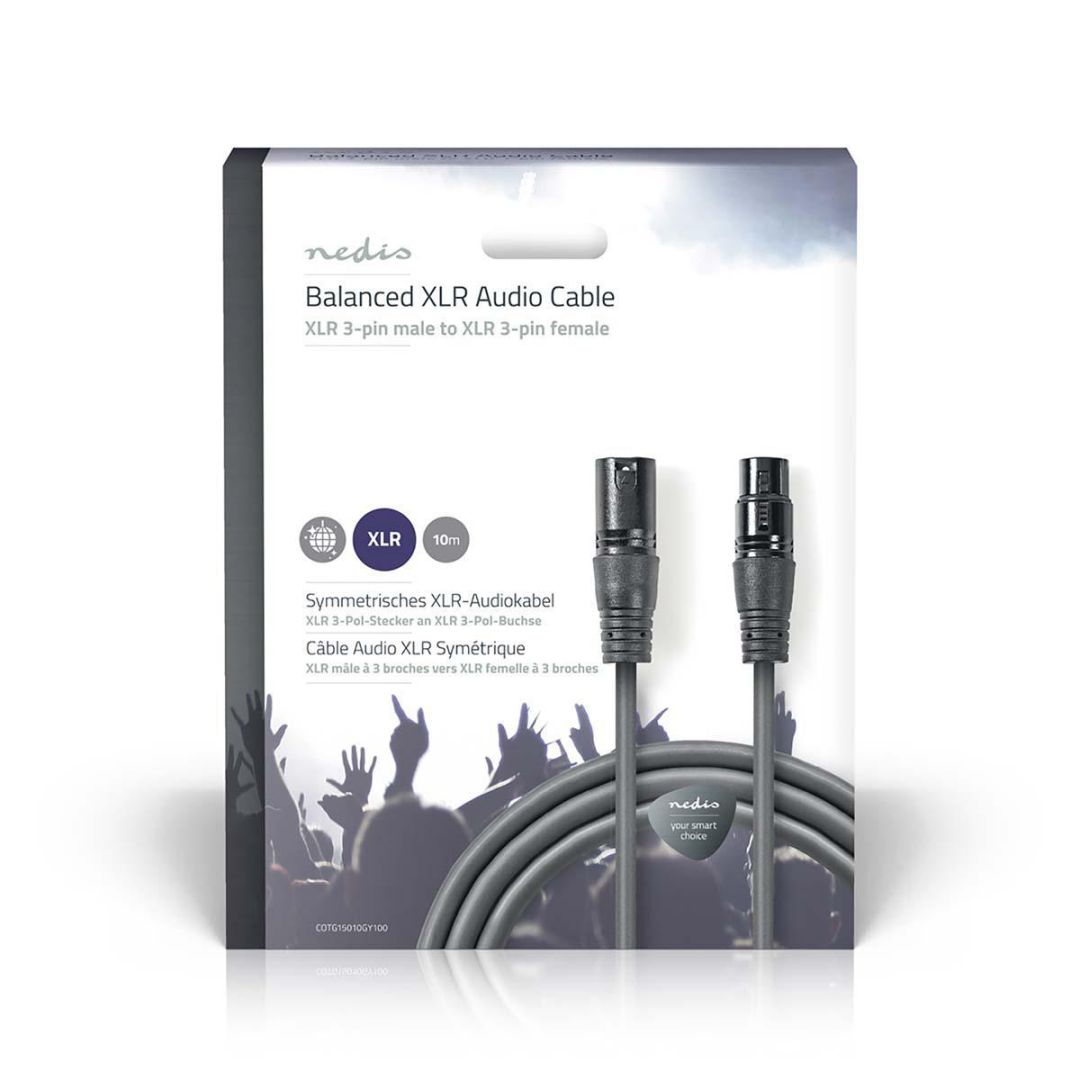 Nedis Balanced Audio Cable 10m Black