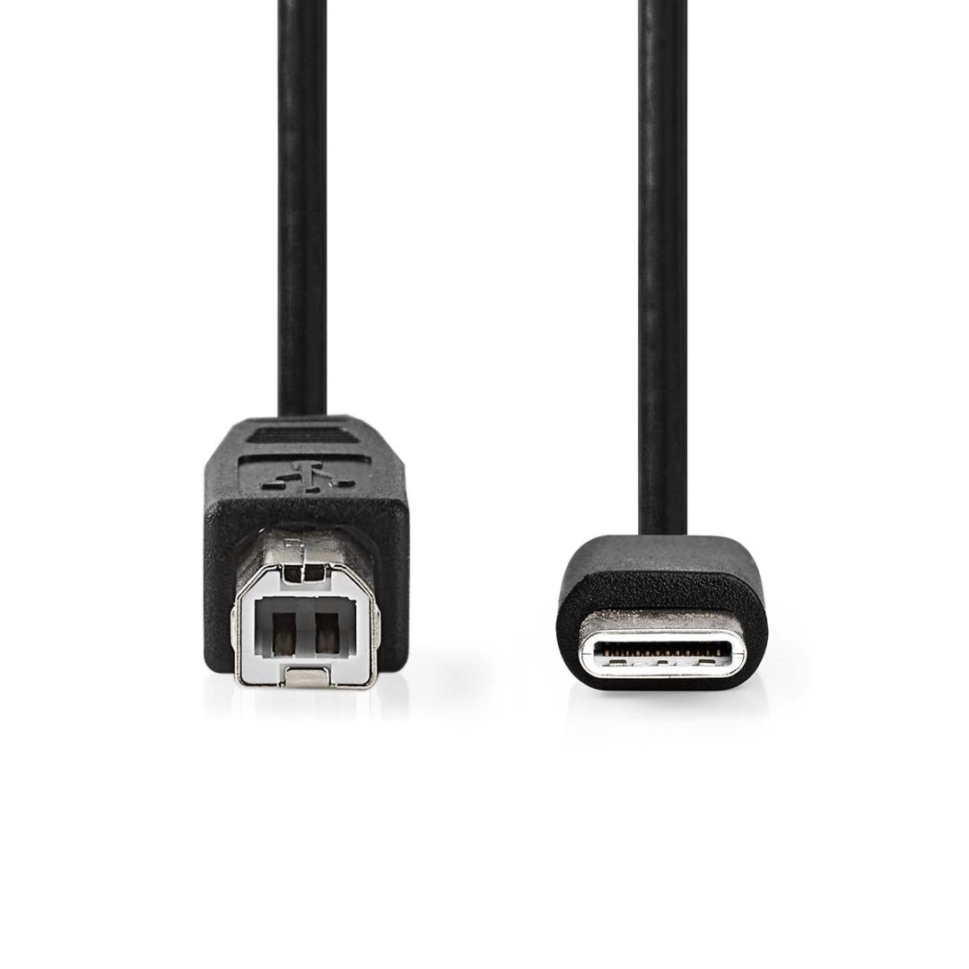 Nedis USB-C - USB- B USB Cable 1m Black